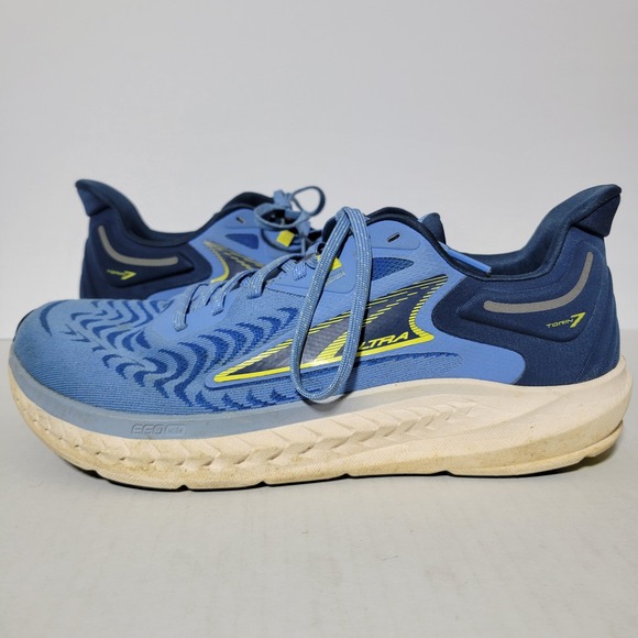 Altra Other - Altra Torin 7 Mens Blue Yellow Road Running Shoes Sneakers AL0A82C4442 Size 10